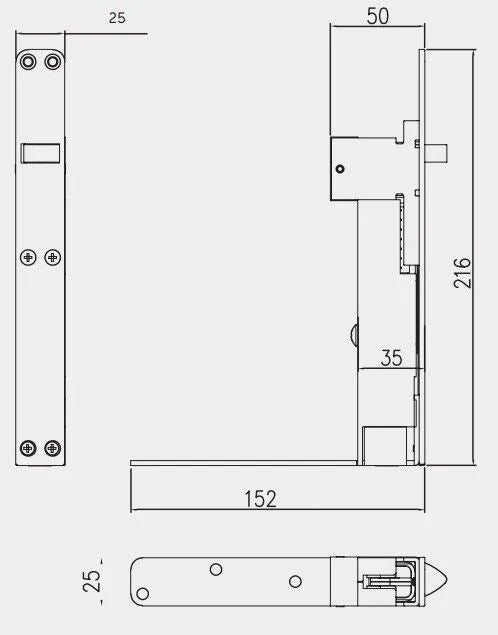 DORMA KABA AF667SSS FLUSH BOLT FIRE RATED