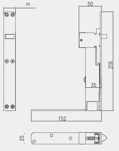 DORMA KABA AF667SSS FLUSH BOLT FIRE RATED
