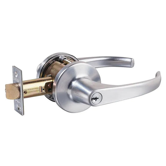 LOCKWOOD 930 LEVER EXTERIOR LOCKSET - SATIN CHROME